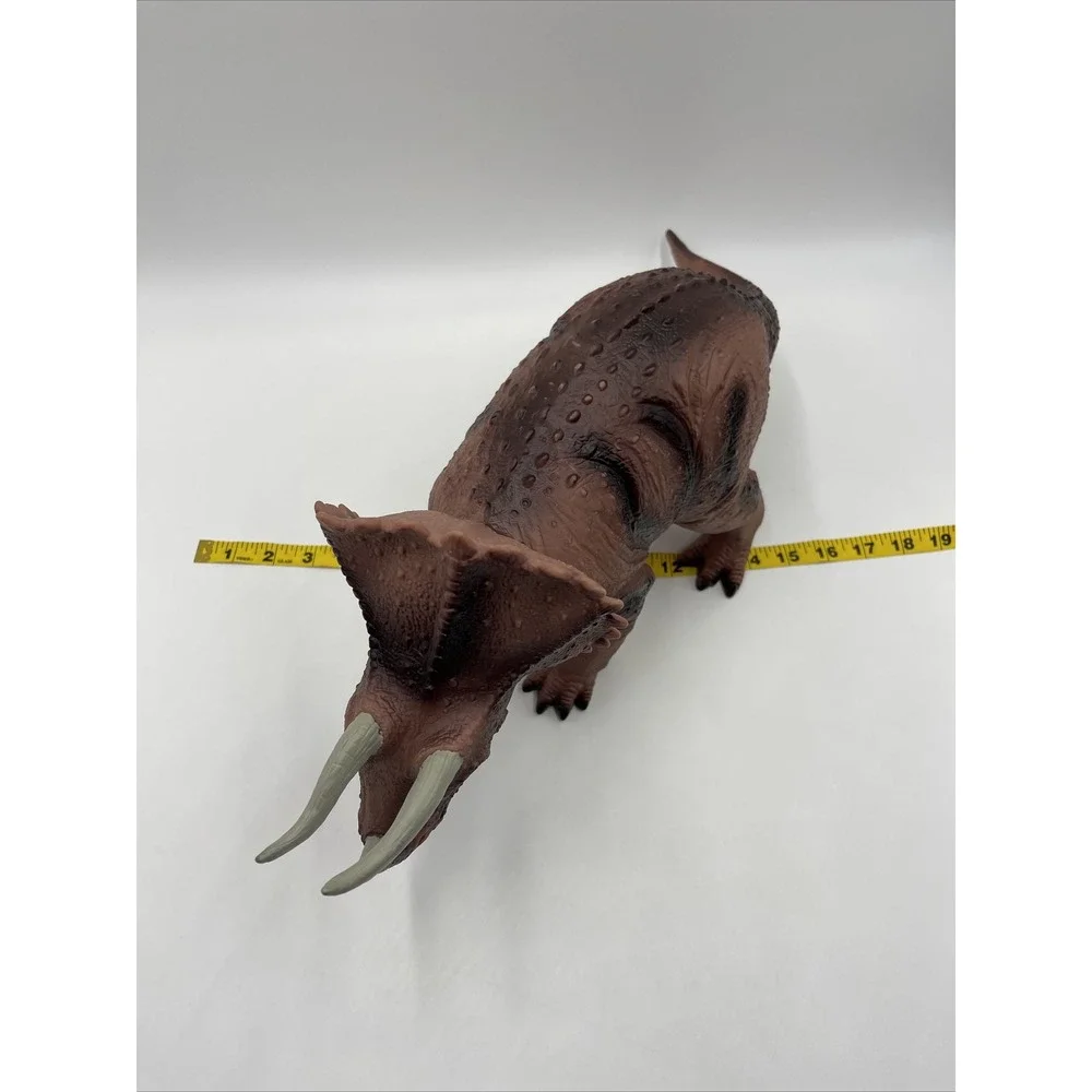 Triceratops Dinosaur Electronic Toy with Sounds Squeezable Rubber 20